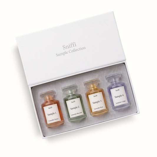 Wij maken custom scents / oop maat gemaakte geuren voor bruiloften, ontdek onze parfums door een sample set te kopen. 